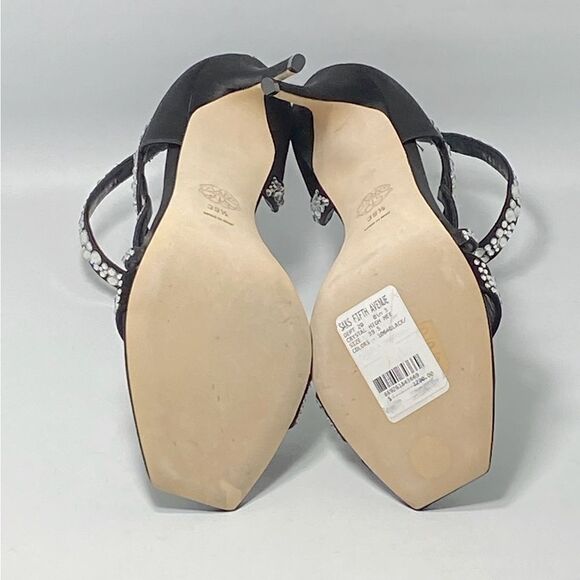 Alexander McQueen Crystal-Embellished Satin High-Heel Sandals size 39.5 - Picture 13 of 14